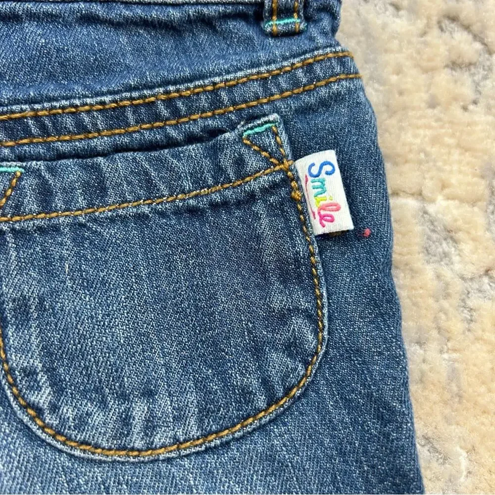 Gymboree Winter 2013 Denim Jeans sz 12-18 months Color Happy Line